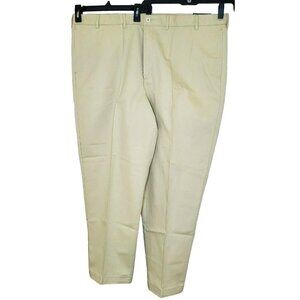 Lands End Traditional Fit 46 Regular %100 Cotton Beige Pants W/ Extra Buttons